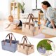 thumbnail image 1 of Organizador de bolsa de almacenamiento plegable con 8 bolsillos exteriores, bolsa portátil multiusos con compartimentos extraíbles, carrito de guardería para pañales, toallitas húmedas, juguetes, 1 of 9
