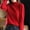 Red, variant on Sweaters for Women, Women's Turtleneck 100% Merino Wool Sweater Fall Winter Basic Warm Soft Long Sleeve Knitted Pullover Red, M