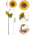 thumbnail image 2 of 12pcs Artificial Sunflowers with Long Stems 5.5" Silk Sunflowers Bulk for Wedding Home Garden Outdoor Party Decoration(Yellow), 2 of 5