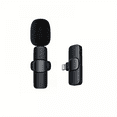 thumbnail image 1 of Micrófono inalámbrico de solapa Plug & Play – Compatible con iPhone, Android, USB-C, ideal para grabación, entrevistas, vlogs y podcasts, 1 of 9