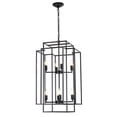 thumbnail image 5 of Hi-LIGHTS,8-Light Height Adjustable Lantern Tiered Pendant Light Fixtures(Bulbs Not Included),Industrial Farmhouse Hanging Chandelier for Living Room,Hallway,Dining room,Kitchen,Farmhouse(Black), 5 of 11