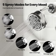 JOMOO Filtered Shower Head for Hard Water, Shower Filter with High Performance, Water Softener Showerhead, Reduces Dry Itchy Skin & Hair