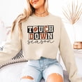 thumbnail image 5 of Faux Glitter Touchdown Season Sweatshirt for Girls, Teens, and Women Fall Football Pullover Sand Sweatshirt Adult X-Large, 5 of 7