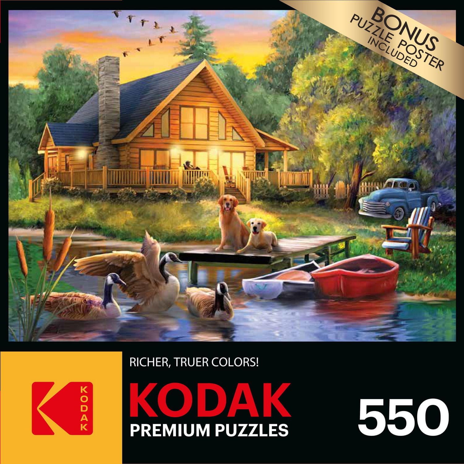 Kodak 550 Piece Jigsaw Puzzle - Guardians of the Lake by Henry Petersen