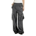thumbnail image 2 of SNKSDGM Women's Plus Panties for Women Pack Thong Work Pants Women Cargo Plus Size High Waist Women's Wide Leg Trousers Straight Leg Work Pants Stylish Casual Pants for All Seasons, 2 of 7
