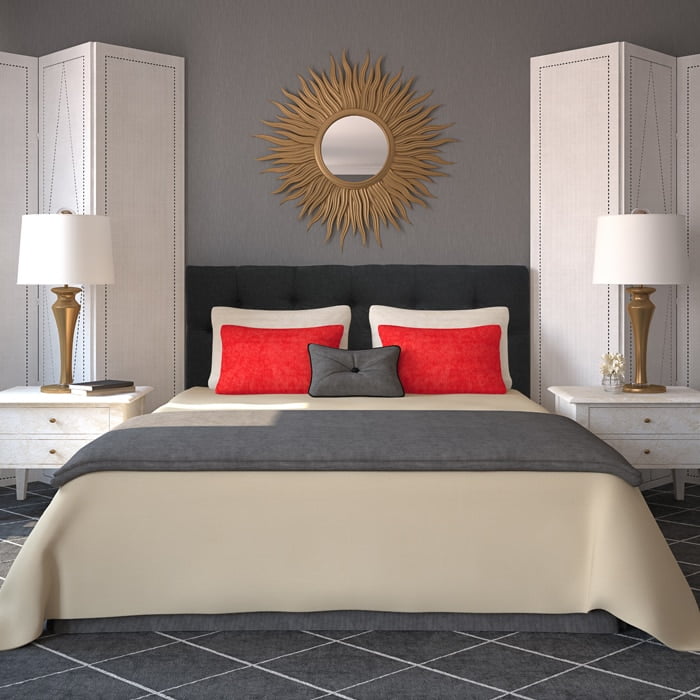 Sole Designs Diamond Tufted Wales Black Headboard - Walmart.com