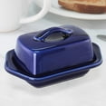 thumbnail image 2 of Chantal Mini Ceramic Butter Dish, Blue, 2 of 7