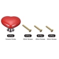 thumbnail image 3 of Unique Bargains 8Pcs Ceramic Knobs, Kitchen Cabinet Knobs, Heart Shape Knobs with Mounting Screws for Drawer, Dressers, Red, 3 of 7