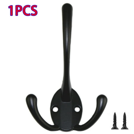 

Skycarper 1PCS Black Heavy Duty Wall Mounted Hooks with Screws Fender Hooks Backpack Hooks Robe Hooks Hat Hook