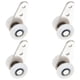 thumbnail image 2 of White Curtain Hanging Wheels for Smooth Sliding Nylon Rollers 4Pcs, 2 of 3