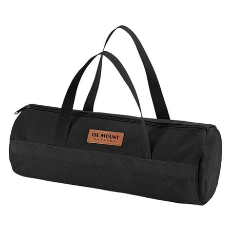 Colaxi Tent Stakes Storage Bag Camping Tent Peg Bag Organizer Resistant Case Canvas Tool Bag Camping Tool Storage Bag for BBQ Hiking black
