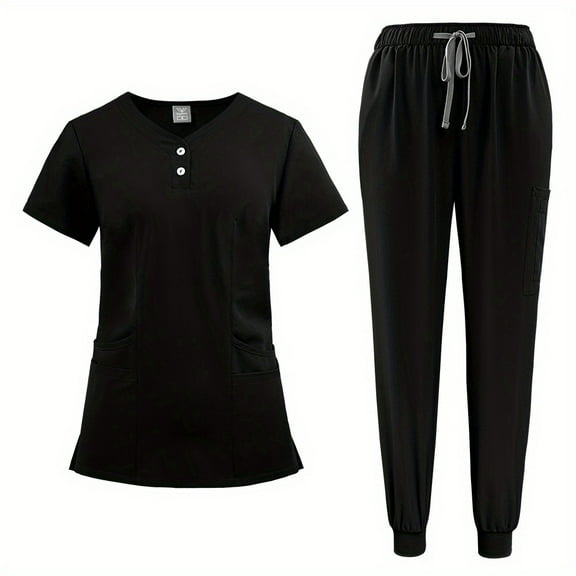 Elastic Hand Washing Uniform Women's Surgical Isolation Brush Hand Workwear Oral Dentistry Pet Doctor Work OverallMen's Short-sleeved Set