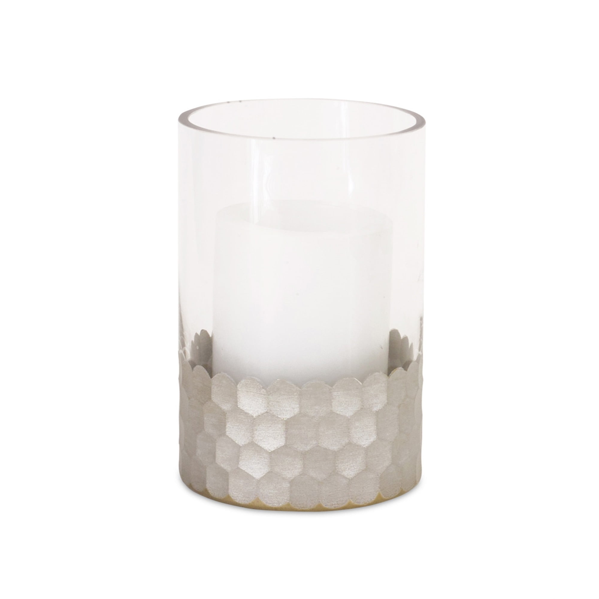 Candle Holder (Set of 2) 4"Dx6"H Glass