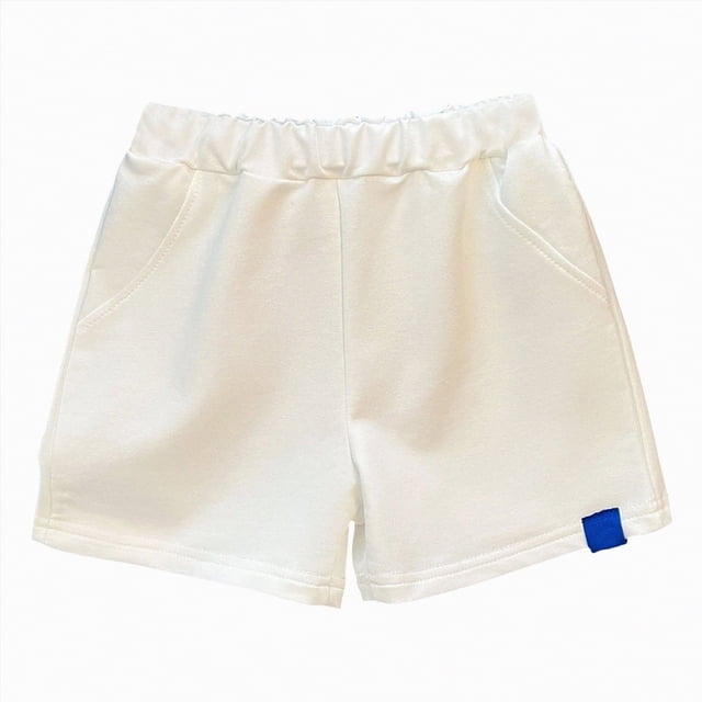 Gubotare Short pour Garçon Ado Short pour Homme Évacuant l'Humidité devant Plat Extensible Short de Performance 3t 4t (Blanc, 3-4 Ans)