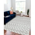 thumbnail image 2 of Unique Loom Moroccan Trellis Collection Area Rug - Mamounia (7' 10" x 10' Rectangle Ivory/Gray), 2 of 11