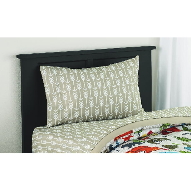 Mainstays Kids Taupe Arrows Coordinating Printed Sheet Set Walmart Com Walmart Com