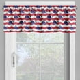 thumbnail image 2 of Ambesonne Whale Valance Pack of 2, Nautical Pattern, 54"X18", Dark Coral Navy Blue, 2 of 5