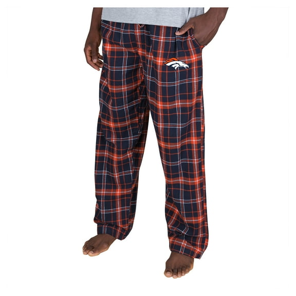 Men's-Concepts Sport Navy Denver Broncos Ultimate Plaid Flannel Pants