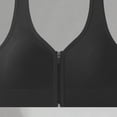 thumbnail image 5 of Feancey Zip Front Sports Bras for Women Wide Strap Casual Workout Yoga Bra Full Coverage Smoothing Underwire Bralettes Seamless Everyday Brassiere Black Free Size, 5 of 6