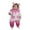 Pink, variant on LZHGirlshop Cute Baby Boys Snowsuit New Born Girls Gradient Printed Zipper with Pocket Winter Coat Toddler Clothes ,Pink,3-4T