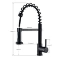 thumbnail image 5 of Matte Black Kitchen Faucet Sink Pull Down Sprayer Swivel Mixer Tap Single Handle, 5 of 11