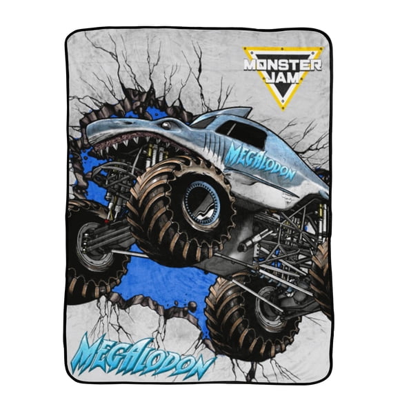 Monster Jam Silk Touch Kids Fleece Throw, 100% Polyester