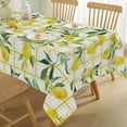 thumbnail image 6 of Summer Lemon Tablecloth, Yellow Buffalo Plaid Table Cloth, Washable Water Resistant Vintage Pattern Table Cover for Indoor & Outdoor Party Picnic Dinner Decor, 60" x 84", Rectangle, 6 of 7