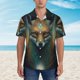 thumbnail image 2 of Fotbe Vintage Pattern Fox Camisa Hawaiana para Hombre Unisex – Camisa Casual de Verano con Botones de Manga Corta de Algodón y Lino,XX-Large, 2 of 7