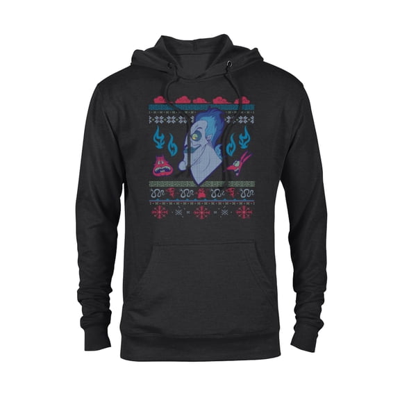 Disney Villains Hercules Hades Ugly Christmas Sweater - Pullover Hoodie for Adults - Customized-Black