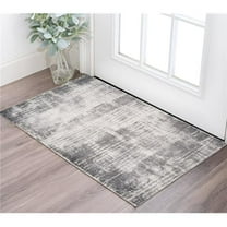 HomeRoots 571150 2 x 3 ft. Cream & Gray Abstract Rectangle Area Rug