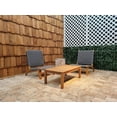 thumbnail image 2 of Pura Vida Modern Outdoor Lounge Chair - Comfortable Reclining Design with Woven Web Seat, Durable Wood Construction - Ideal for Porch, Patio, Lawn, Garden - Charcoal Gray, 2 of 5