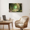 thumbnail image 4 of 1.5-Inch Thick Canvas Print Wall Art for Living Room, Bedroom, Office or Entryway – Decorative Wall Decor with Enchanted Forest Path With Flowers And Butterflies -30 x 20x 1.5 in, 4 of 9