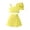 Yellow, variant on TSADFHJI Baby Girls' Clothing Sets Summer Toddler Girls One Shoulder Tops and Skirt Solid Color Two Piece Outfit Set Casual Summer Clothes 5-6 Years Yellow