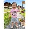 thumbnail image 4 of BemeyourBBs Toddler Baby Girls Summer Clothes Infant Baby Girl Raccoon Outfit Cute but Feral Letters Print Short Sleeve Raccoon Print T Shirt Tops with Pockets Shorts 2Pcs Set, 4 of 9