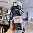 thumbnail image 1 of Termo de acero inoxidable de 1000 ml, gran capacidad, para exteriores, doble botella de agua aislada al vacío para hombres, deporte térmico, 1 of 6