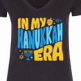 thumbnail image 4 of Inktastic In My Hanukkah Era Women's V-Neck T-Shirt, 4 of 5