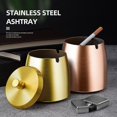 thumbnail image 2 of Outdoor Ashtray With Lid Smokeless Stainless Steel Ash Trays Covered Windproof, 2 of 4