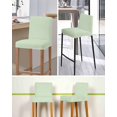 thumbnail image 5 of Sage Green Striped Bar Stool Covers Set of 2, Modern Simple Farmhouse Beige Stretch Washable Bar Chair Covers with Backs, Removable Pub Counter Height Chair Cover for Kitchen Dining Room Cafe, 5 of 7