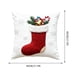 thumbnail image 3 of Funda de almohada con estampado navideño, con muñeco de nieve, Papá Noel, árbol de Navidad y renos., 3 of 6