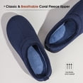 thumbnail image 4 of HomeTop Men's Coral Fleece Comfort Slip On Slippers Closed Toe House Shoes, 4 of 9