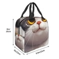 thumbnail image 3 of Easygdp Cute Cartoon Kitten Bolsa Térmica Premium - Tela Oxford Impermeable, Gran Capacidad, Bolsillo Frontal, Unisex para Trabajo, Escuela, Actividades al Aire Libre y Picnics, 3 of 8