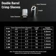 thumbnail image 4 of 300pcs Aluminum Crimp Sleeves Connector Kit 5 Sizes Double Barrel, 4 of 8