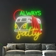 thumbnail image 5 of Handmadetneonsign Always Salty Neon Sign, Camping Led Sign, Beach Camp Led Light, Tropical Island, 5 of 5