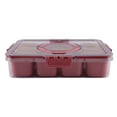 thumbnail image 2 of Cook With Color 8-Compartment Snackle Box, Charcuterie and Snack Container, Divided Serving Tray with Lids and Handle, Dishwasher Safe, Mauve, 2 of 5