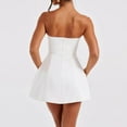 thumbnail image 5 of Women's Strapless A-Line Mini Dress Sleeveless Fit and Flare Short Party Graduation Dress, 5 of 7