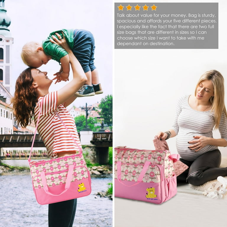 Pcs Multifunctional Baby Nappy Diaper Changing Bag Set Maternity