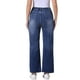 thumbnail image 3 of Jeans rasgados para mujer INSPIRE CHIC, con botones frontales, elásticos, agujeros destruidos, de tiro alto, en denim azul profundo, 3 of 6