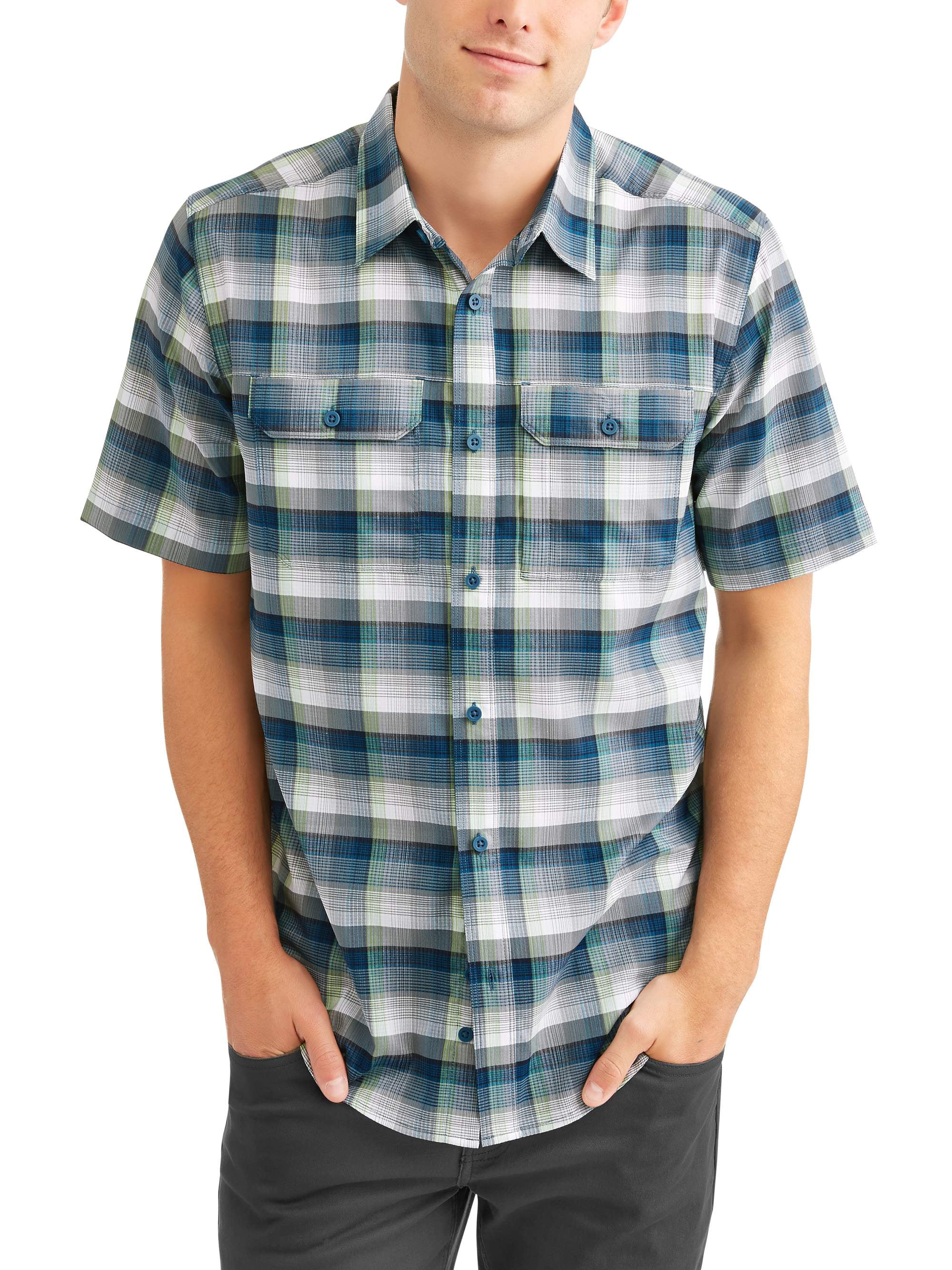 Swiss Tech Men's Short Sleeve Outdoor Woven Shirt - Walmart.com