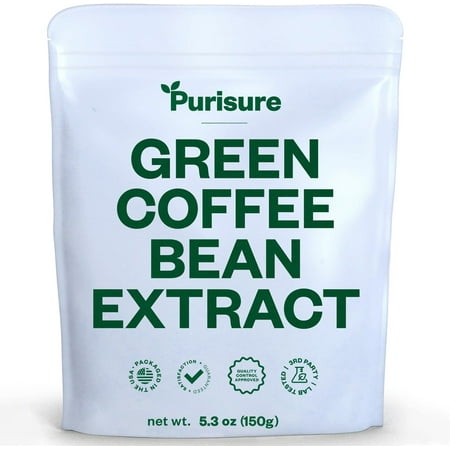 Purisure Green Coffee Bean Extract with Chlorogenic Acid, Boost Metabolism, Dietary Supplement 150g
