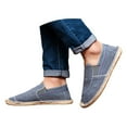 thumbnail image 3 of Men's Casual Shoes Trendy Breathable Linen Canvas Fisherman Shoes For Everyday Wear Tall Shoes For Men, 3 of 8